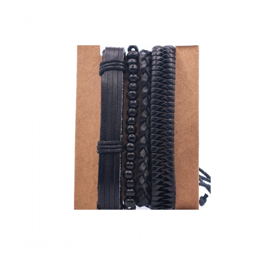 Leather Bracelets Set 4 Pieces 522333
