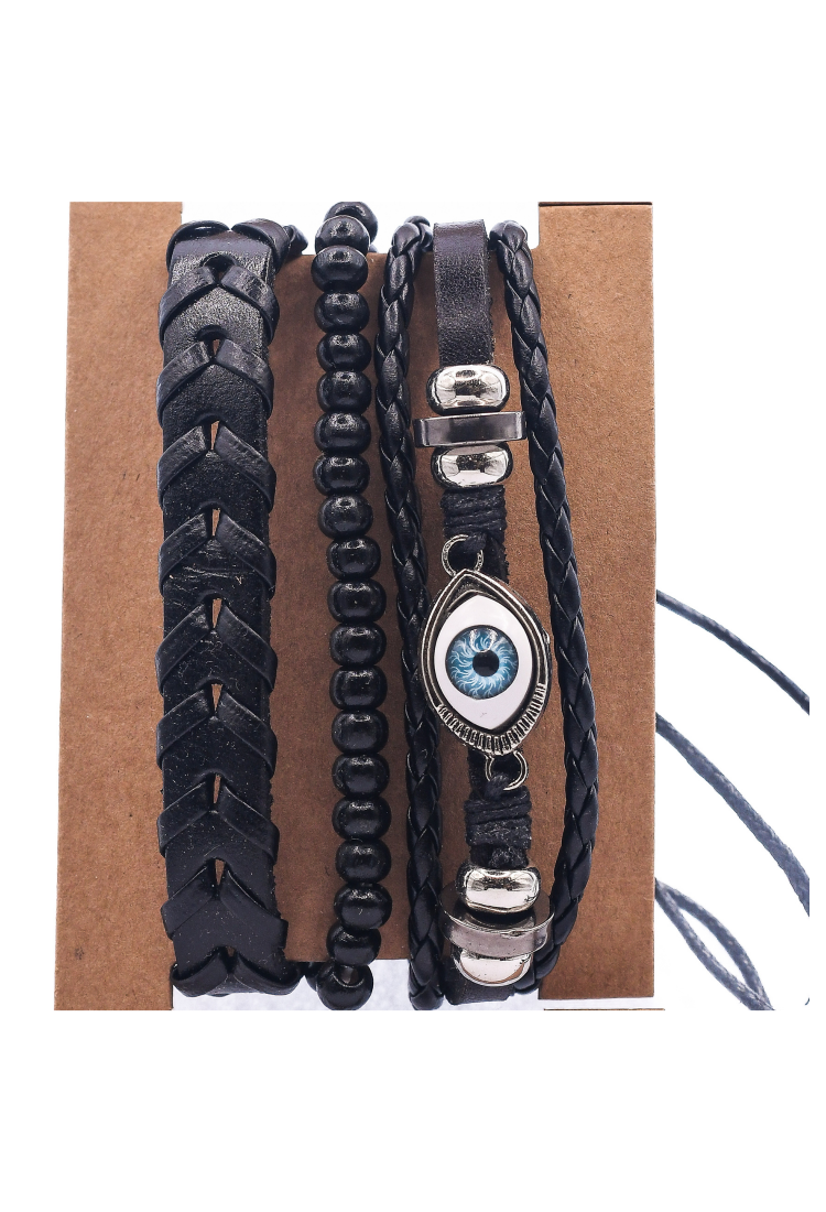 Leather Bracelets Set 4 Pieces 522335 Leather Bracelets Set 4 Pieces 522335