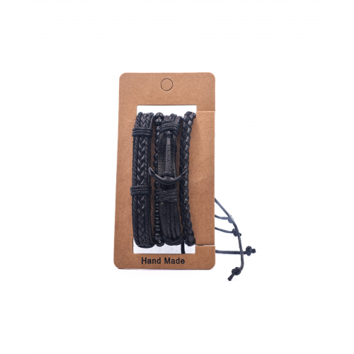 Leather Bracelets Set 4 Pieces 522337  