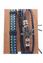 Leather Bracelets Set 4 Pieces 522338