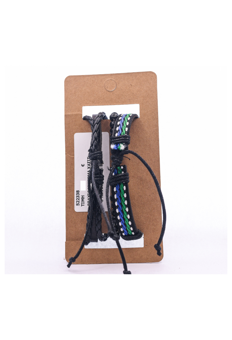 Leather Bracelets Set 4 Pieces 522338