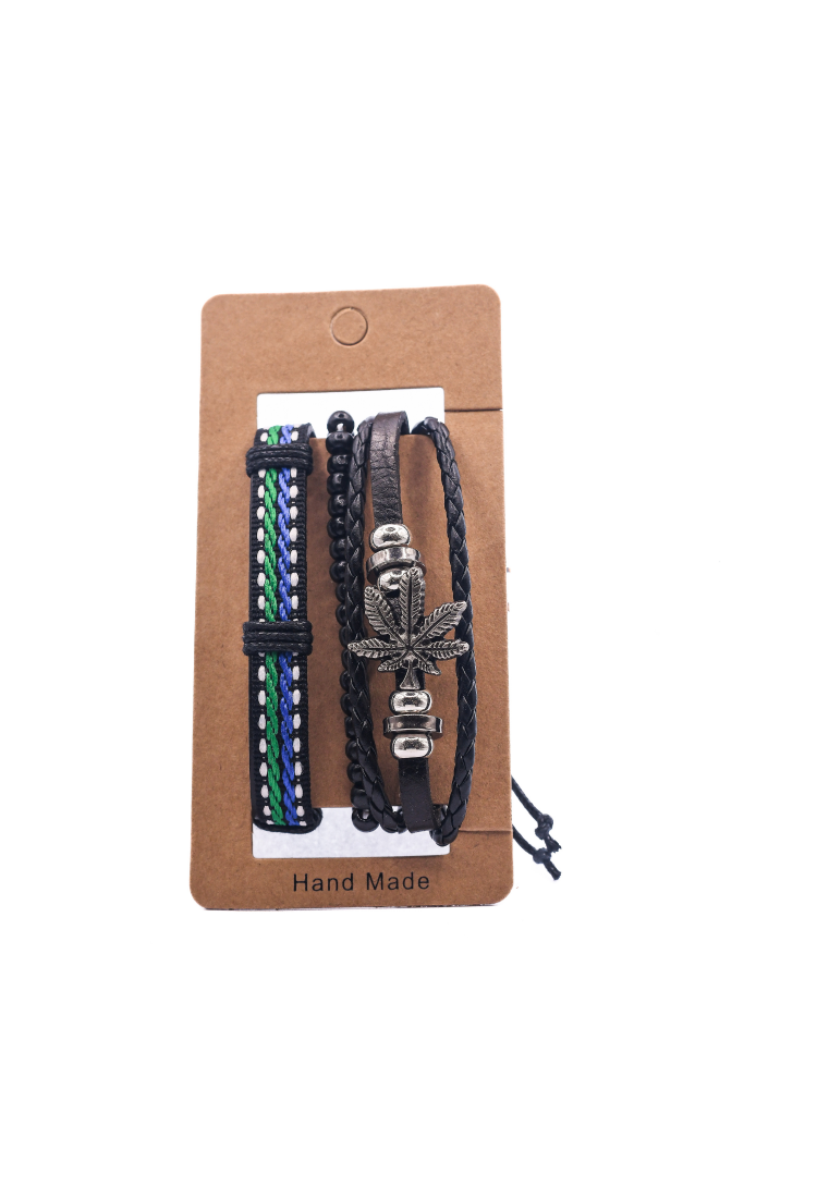 Leather Bracelets Set 4 Pieces 522338 Leather Bracelets Set 4 Pieces 522338