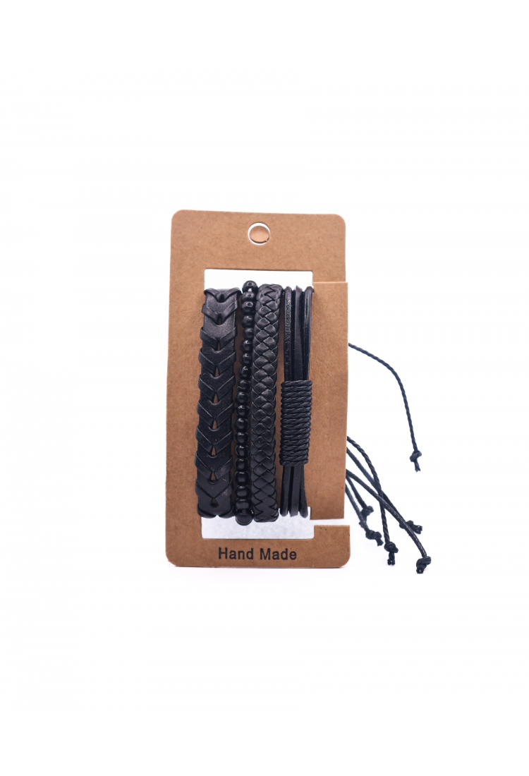 Leather Bracelets Set 4 Pieces 522343