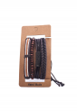 Leather Bracelets Set 4 Pieces 522345