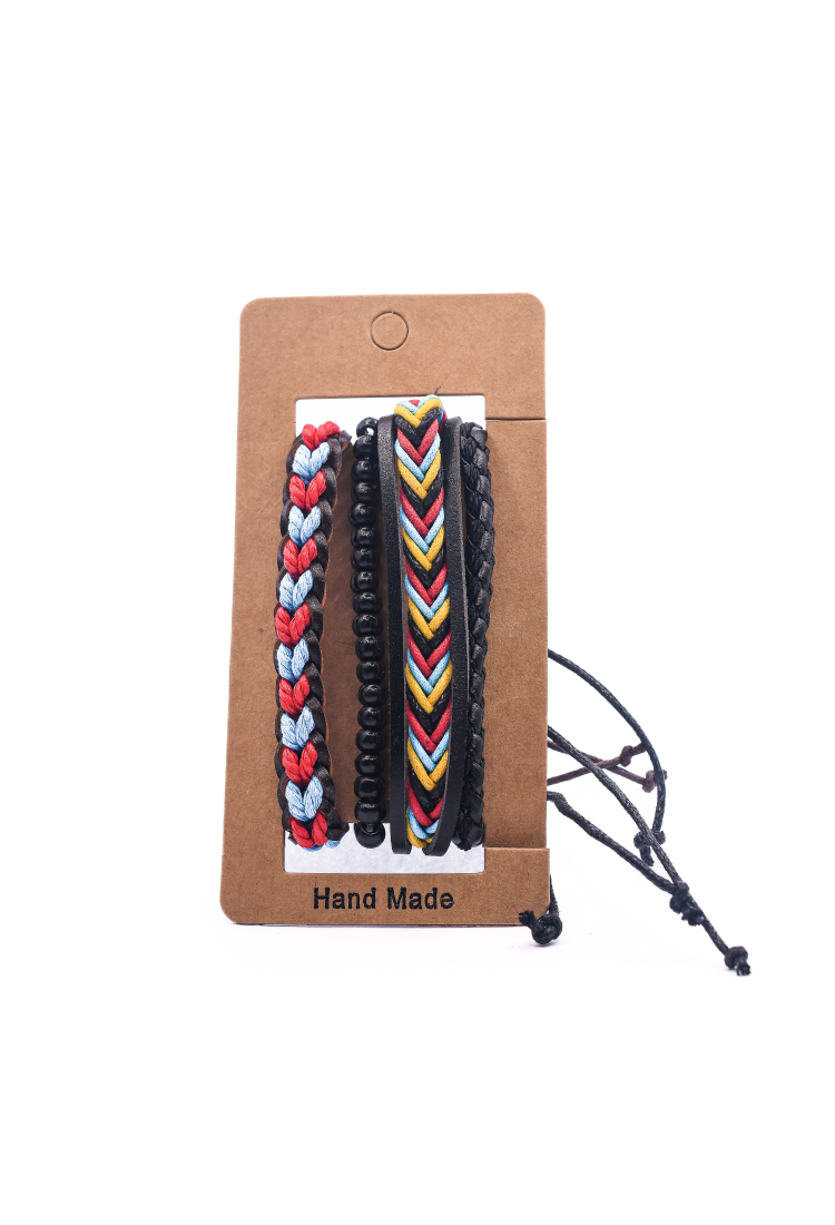 Leather Bracelets Set 4 Pieces 522356 Leather Bracelets Set 4 Pieces 522356