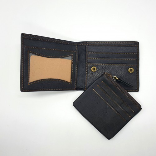 Men's Double Leather Wallet 81096