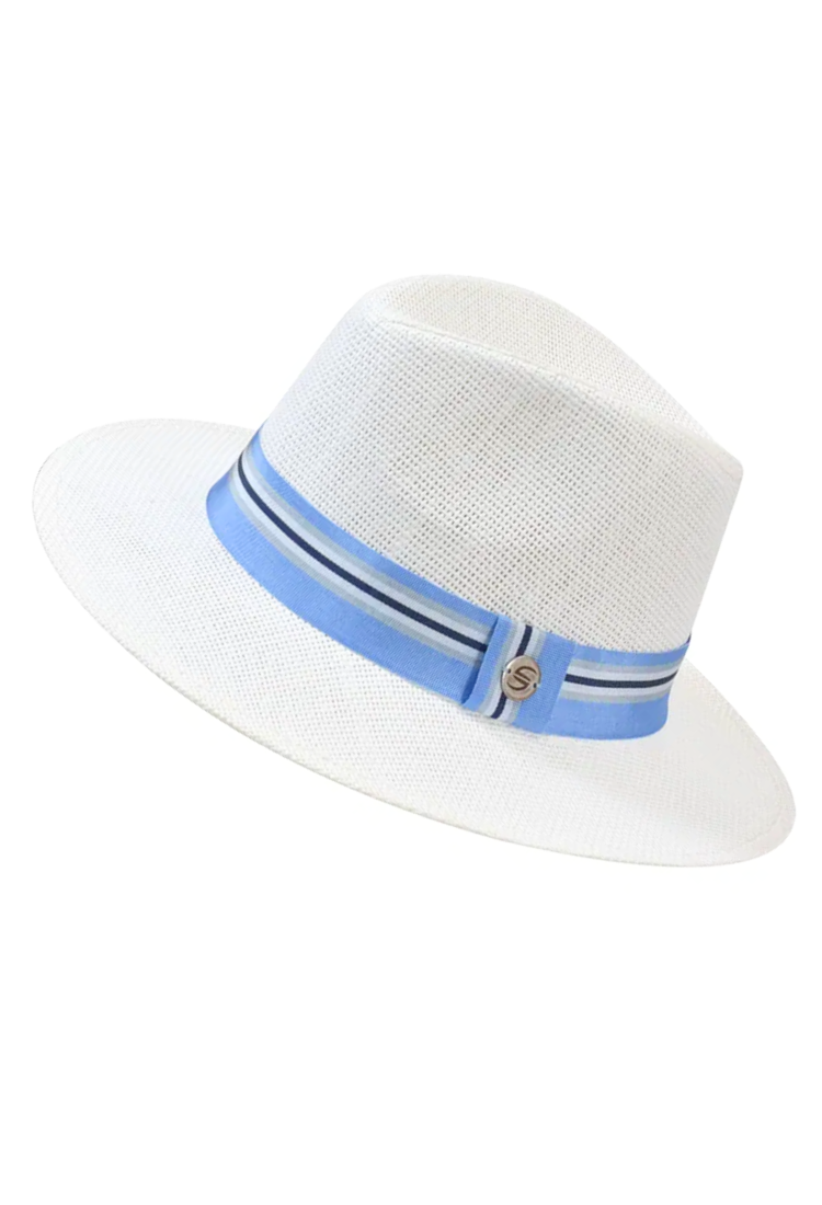 Fedora Hat With Blue Ribbon Stamion 6442 