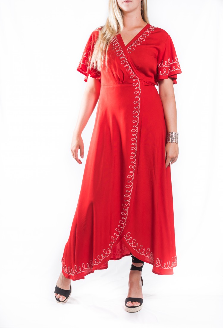 Γυναικείο Φόρεμα Κρουαζέ Μακρύ BLD579