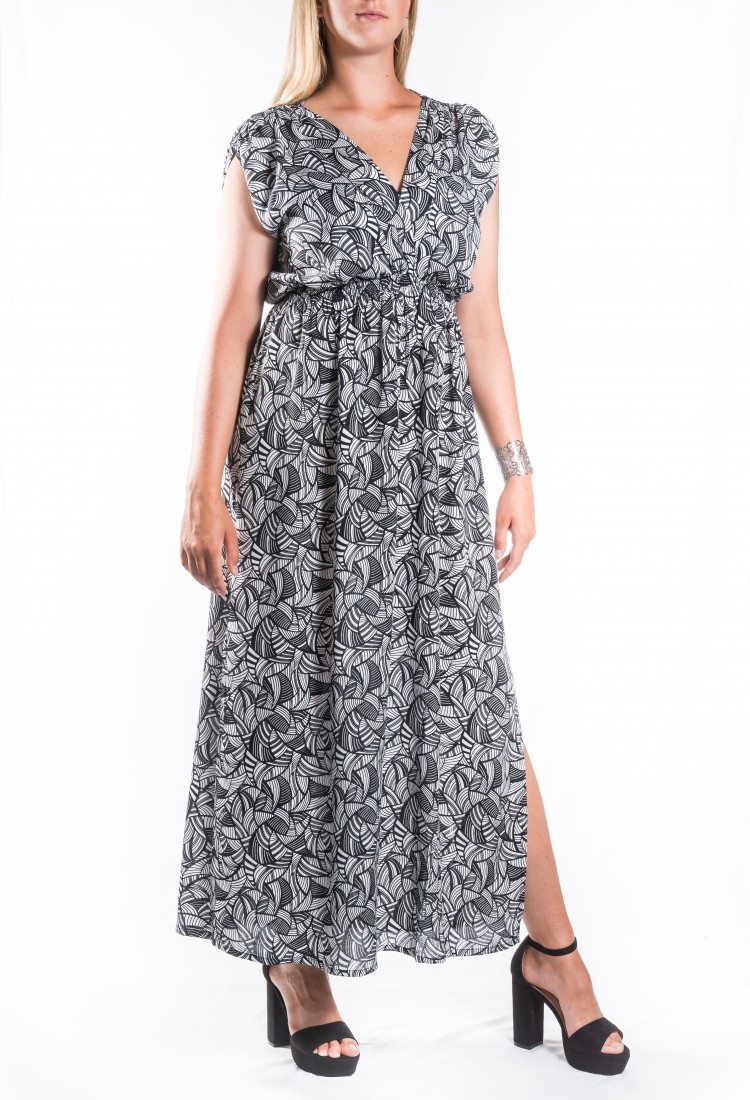 Γυναικείο Φόρεμα  Μακρύ Με Άνοιγμα Στα Γόνατα BLD596