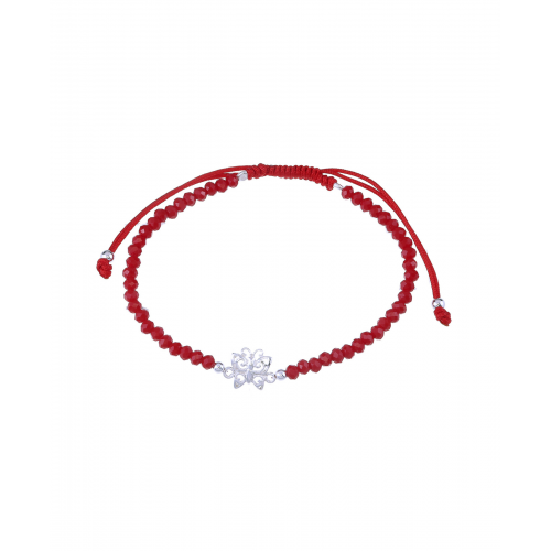Handmade Silver Butterfly Bracelet With Beads BSB900