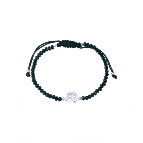 Handmade Silver Butterfly Bracelet With Beads BSB900