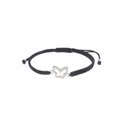 Handmade Macrame Silver Butterfly Bracelet BSB909