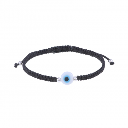 Handmade Macrame Silver Eyelet Bracelet BSE911