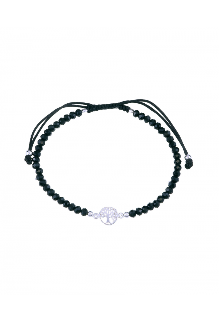 Handmade Silver Tree of Life Beaded Bracelet BST903