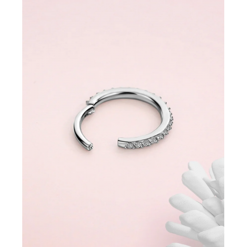 Women's Piercing Hoop Earring With Stones EPH261