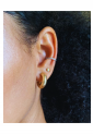 Women's Piercing Hoop Earring With Stones EPH261