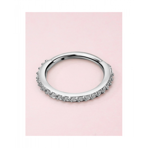 Women's Piercing Hoop Earring With Stones EPH261