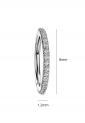 Women's Piercing Hoop Earring With Stones EPH261