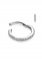 Women's Piercing Hoop Earring With Stones EPH261