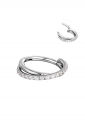 Double Cross Hoop Piercing Earring EPH262
