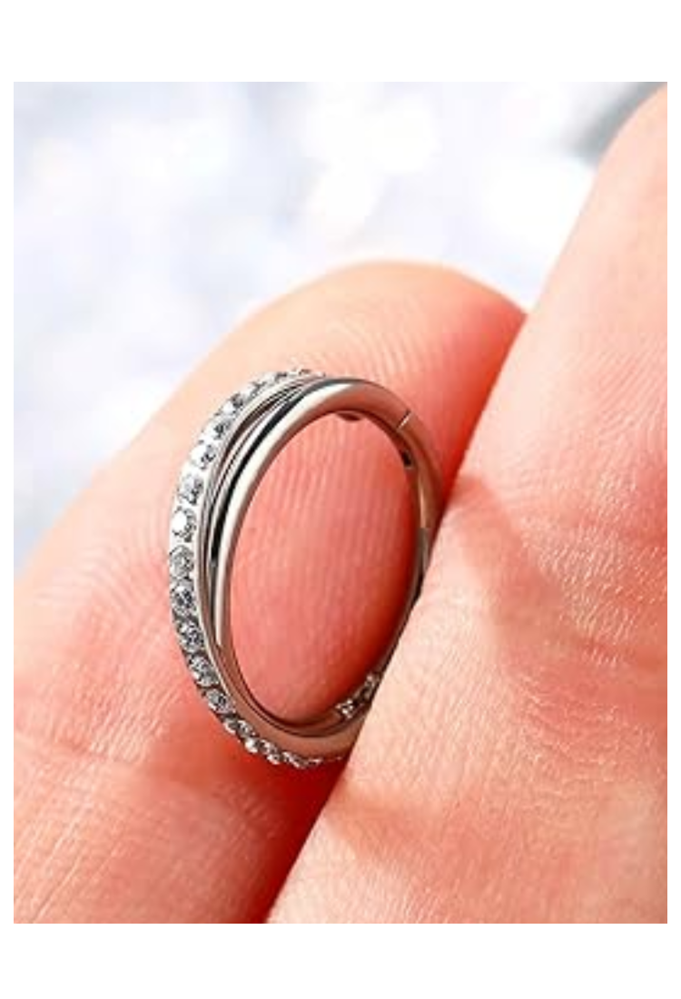 Double Cross Hoop Piercing Earring EPH262