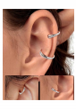 Double Cross Hoop Piercing Earring EPH262