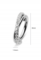 Double Cross Hoop Piercing Earring EPH262