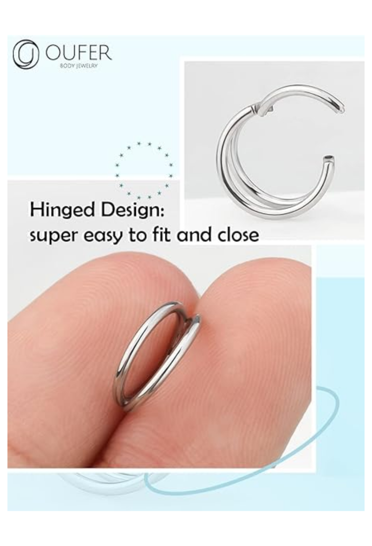 Double Thin Hoop Piercing Earring EPH264