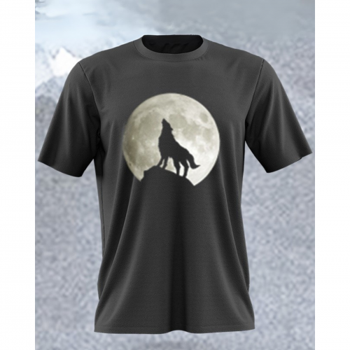 Men's Wolf With Moon T-Shirt MB669