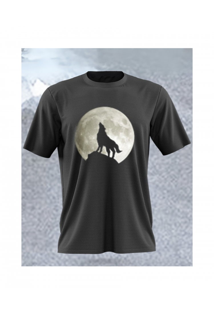 Men's Wolf With Moon T-Shirt MB669