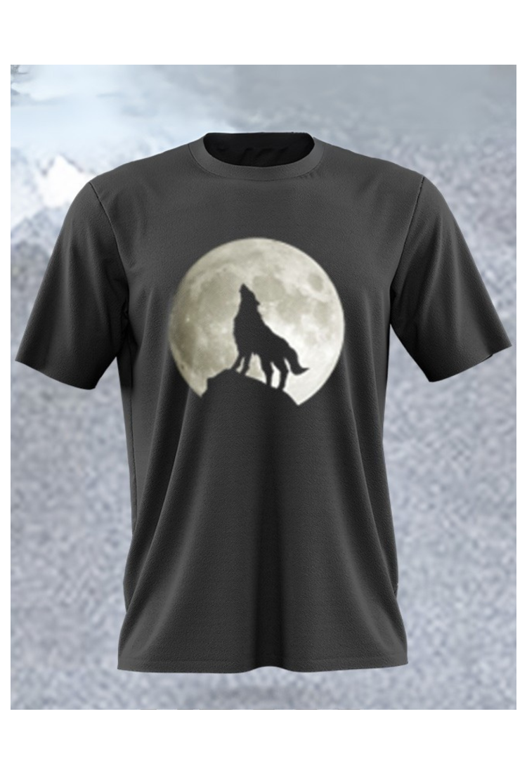Men's Wolf With Moon T-Shirt MB669 Men's Wolf With Moon T-Shirt MB669