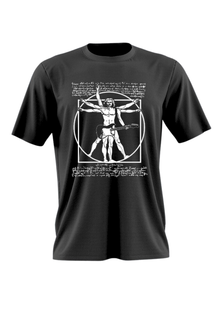 Men's Shirt Davinci Vitruvian Man Guitar Player MB677