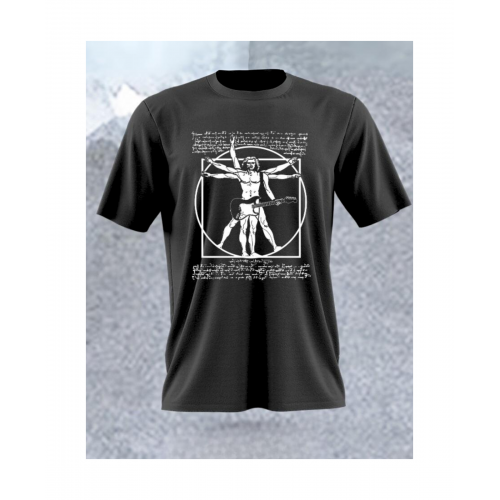 Αντρική Μπλούζα Davinci Vitruvian Man Guitar Player MB677