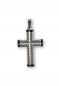 Men's Two-Color Embossed Cross MSC253