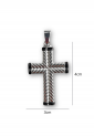 Men's Two-Color Embossed Cross MSC253