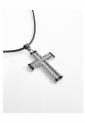 Men's Two-Color Embossed Cross MSC253