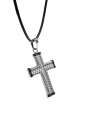 Men's Two-Color Embossed Cross MSC253