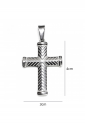 Men's Embossed Steel Cross MSC254
