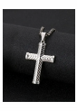 Men's Embossed Steel Cross MSC254