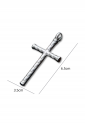 Men's Embossed Steel Cross MSC255