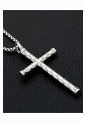Men's Embossed Steel Cross MSC255