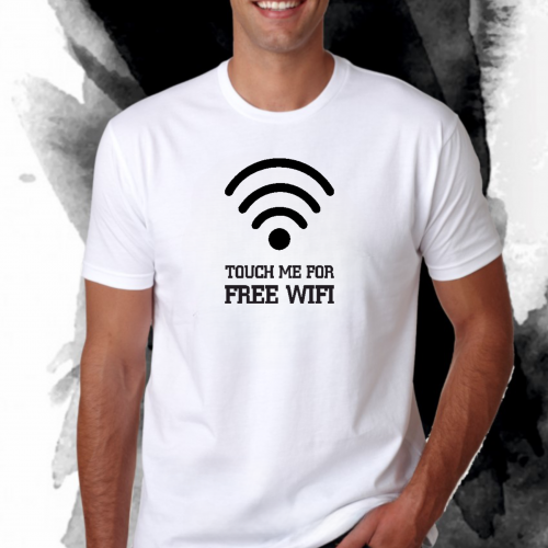 Μπλούζα Ανδρική Touch me for FREE Wi-Fi MTW998