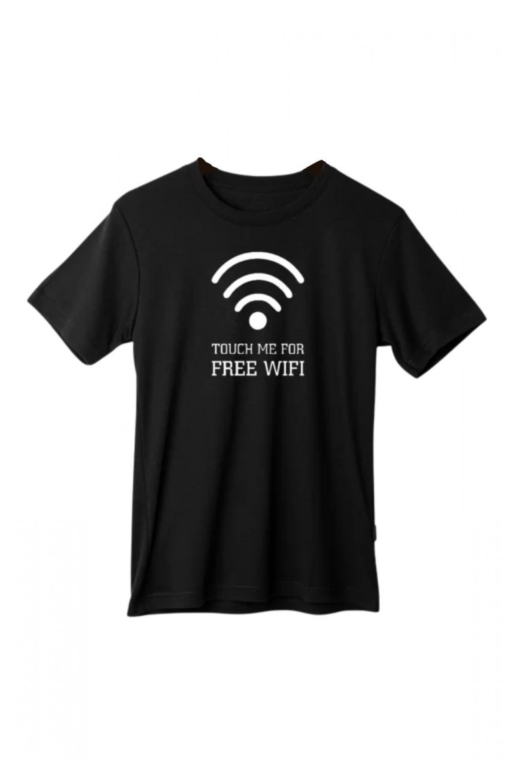 Ανδρική Μπλούζα Κοντομάνικη Touch me for FREE Wi-Fi MTW998