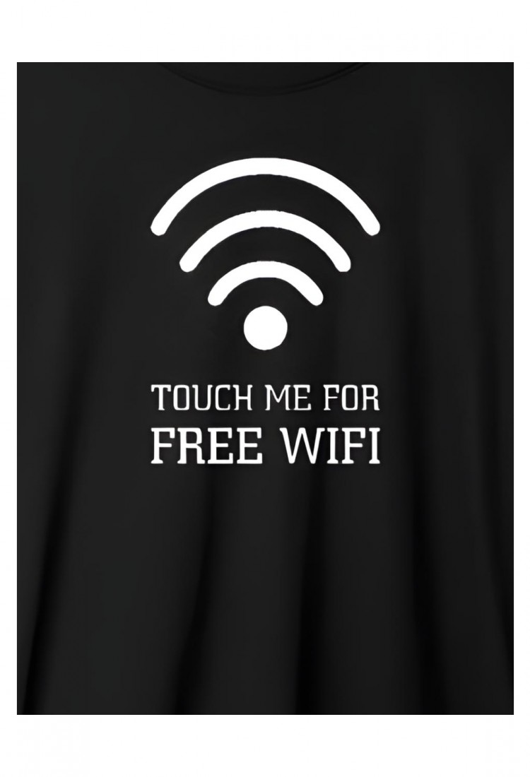 Ανδρική Μπλούζα Κοντομάνικη Touch me for FREE Wi-Fi MTW998