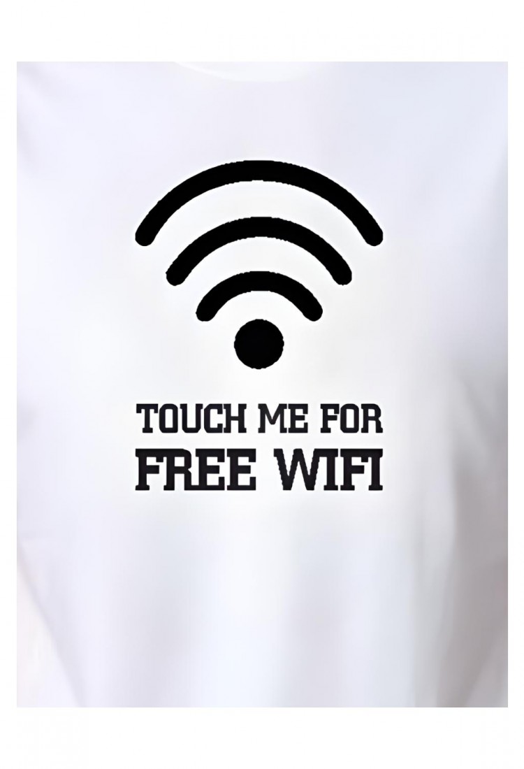 Ανδρική Μπλούζα Κοντομάνικη Touch me for FREE Wi-Fi MTW998