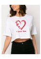 Γυναικεία Crop Μπούζα Valentine's Day I Love You S5452C