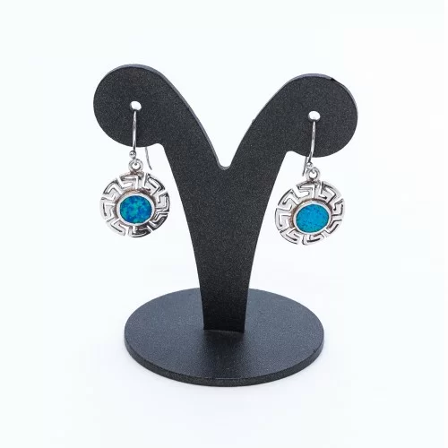 925 silver earring with synthetic blue Opal Greka SBO006 925 silver earring with synthetic blue Opal Greka SBO006