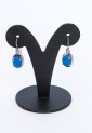 925 silver earring with synthetic blue opal Minimal SBO014