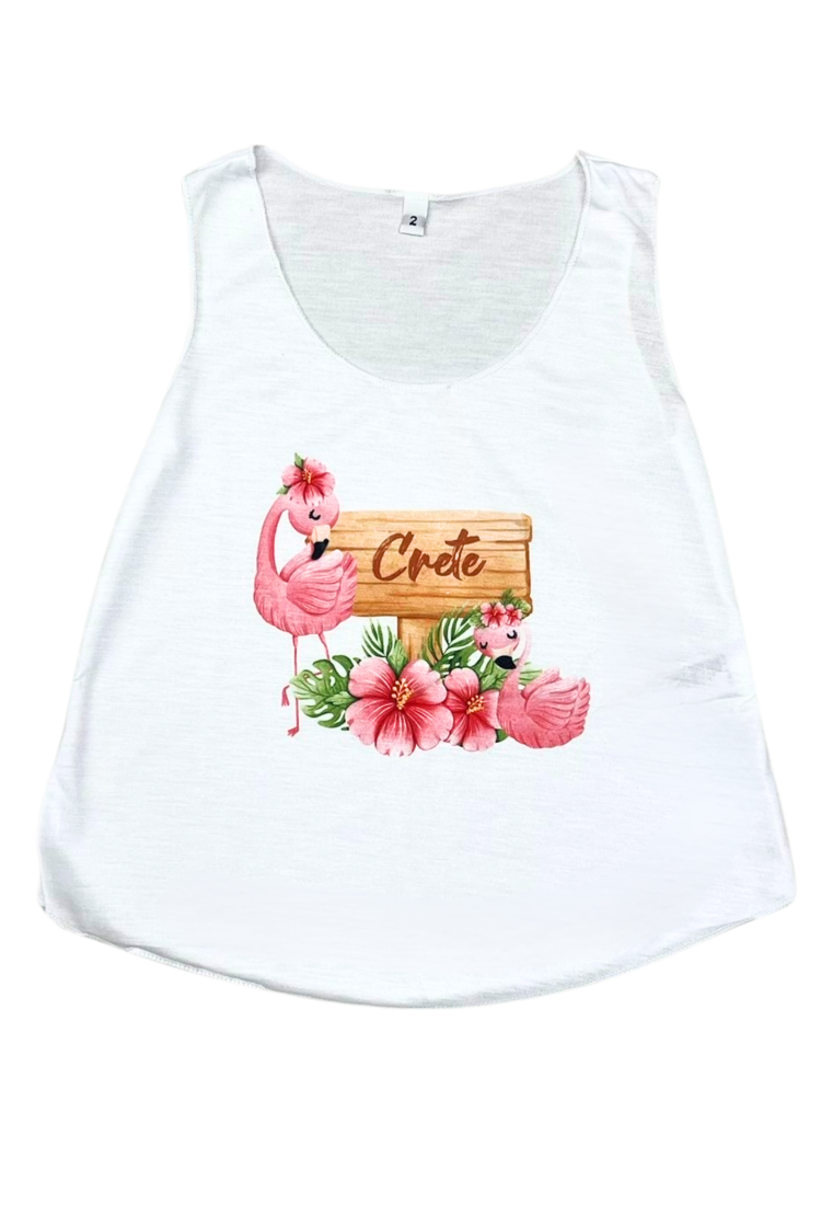 Children's Sleeveless Flamingo T-Shirt TDK051