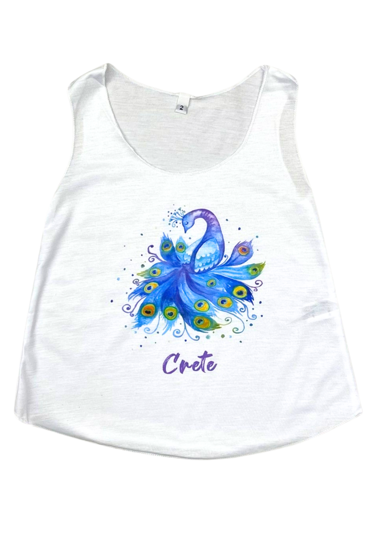 Children's Sleeveless Peacock T-Shirt TDK231